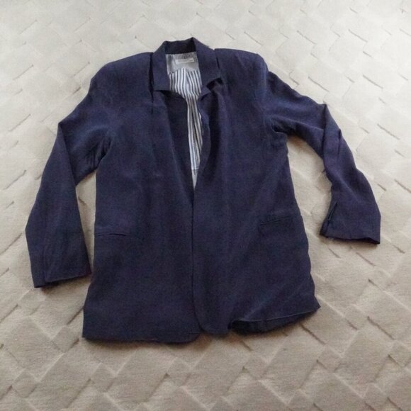 Equipment Femme Silk Blazer Jacket Womens Extra Small Open Front - Picture 1 of 12